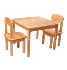 dětský stolek a 2 židličky masiv