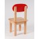 Židle Oval dětská červené opěradlo